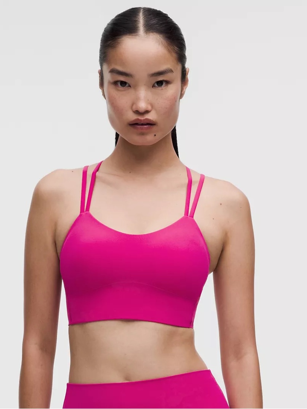lululemon Medium Like a Cloud Longline Bra B/C Cup in Flare Pink